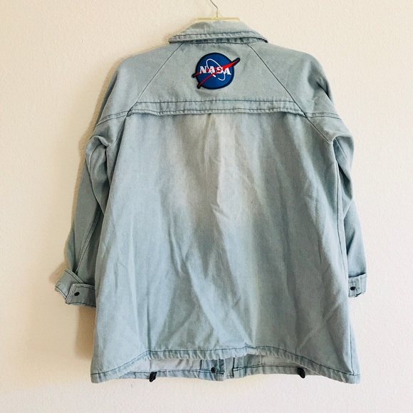 nasa patch denim jacket